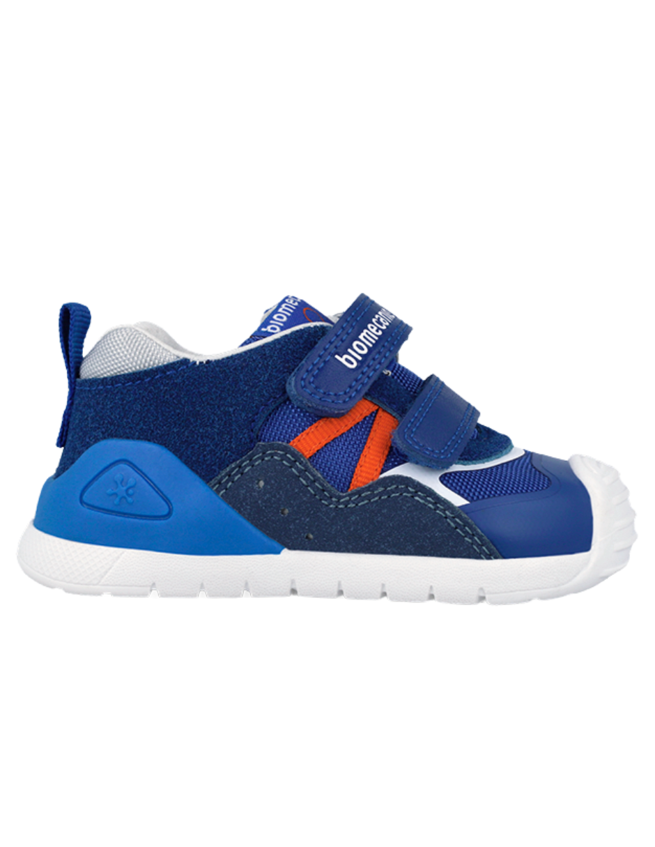 Tenis Biomecanics azul con velcro para bebé