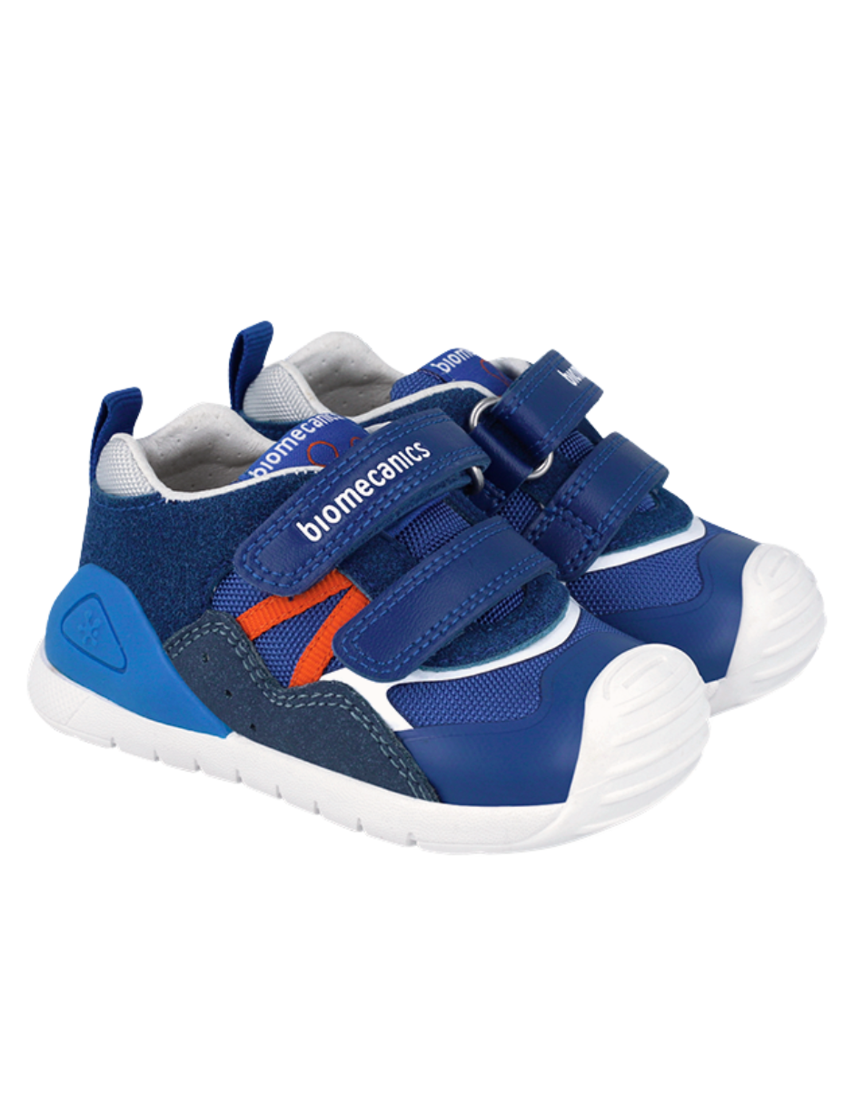 Tenis Biomecanics azul con velcro para bebé