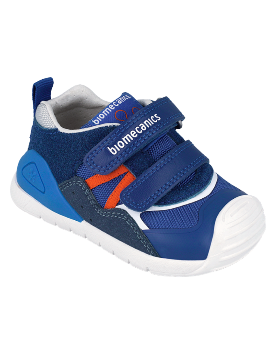 Tenis Biomecanics azul con velcro para bebé